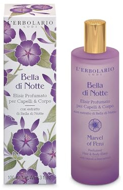 L'Erbolario Bella di Notte Elisir Profumato per Capelli & Corpo 100 ml EDIZIONE LIMITATA - fragranza dolcemente fiorita e vanigliata