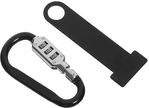 GALPADA Lucchetto Antifurto per Casco Anello a D e Password Cinturino Portatile in Metallo Resistente Montaggio senza Attrezzi Accessorio Sicurezza per Veicoli a Due Ruote Set