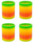 Amasawa 4 Stück Regenbogenspirale Springs Magic Rainbow Puzzle Lernspielzeug für Party Tasche Füllstoffe Spielzeug, KunststoffRainbow Kreis Spielzeug (Zufällige Farbe)