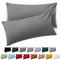 Blumtal Kissenbezug 40 x 70, 2 Stück - Oeko-TEX zert. Kissenbezüge 100% Mikrofaser in extra weich & waschmaschinenfest - Bezug Kissen 40x70 Grau