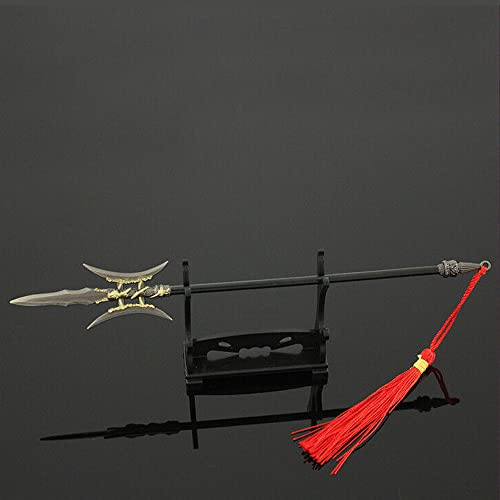 nyyuqi 1/12 Scale Metal Chinese Ancient Spear Sword Halberd Weapon Model for 6'' Action Figure Body (#3)