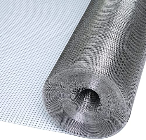 Volierendraht Drahtgitter Edelstahl 304 Robustes Schweißgitter 10mm Loch Wire Mesh Fence Für Geflügelgehege Garten Im Freien (Color : Silver, Size : 1x4m)