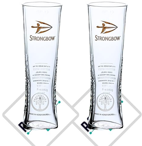 Roxley Strongbow Pint Glasses X2 Glasses | 56cl Glasses |