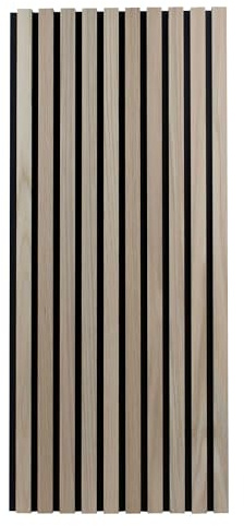 PROVISTON Panneaux muraux acoustiques 3D - 1200 x 600 x 18 mm - Lamelles en bois MDF plaquées - Couleur chêne naturel - Dessous en feutre comme matériau de support