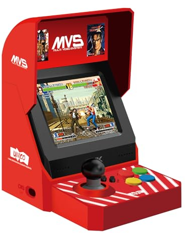UNICO MVS Mini Arcade, 45 Gmeas Classici con Licenza SNK, Tra cui The King of Fighters, Metal SLUG ecc., Supporta Uscita HDMI per Schermo Grande / 2 Porte per Gamepad / Regali per Adulti e Bambini