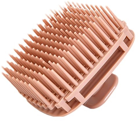 ALWIDA Masajeador de cabello para el cuero cabelludo, limpiador de cabello con cerdas suaves, cepillo para el cuidado del cuero cabelludo, masajeador de cabeza cuadrada para hombres, mujeres y niños