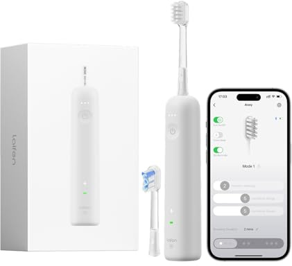 Laifen Wave Special Spazzolino Elettrico Sonico con Oscillazione & Vibrazione Dotato di App, 2 Testine di Ricambio, IP68 Impermeabile, Ideale per Viaggi(Grigio)