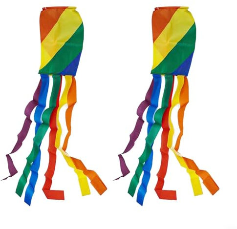Rainbows, manica a vento, bandiera a vento da 99 cm, decorazione da appendere all'aperto, resistente ai raggi UV e alle intemperie da giardino