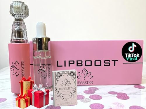 KESSATEN Dermaroller 0,25 mm avec Réservoir – 140 micro-aiguilles en titane médicale – Soin visage, lèvres & contour yeux – Sérum + Guide Inclus – Usage peau sensible à domicile