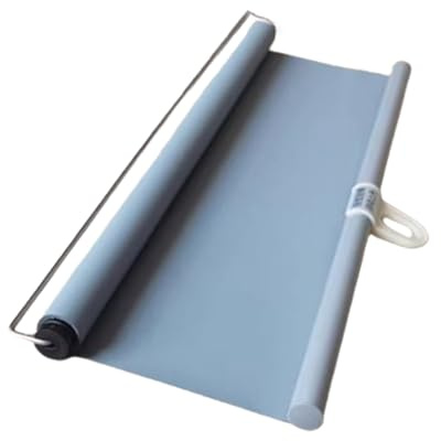 Persiana enrollable opaca retráctil para uso en interiores, estor de privacidad con resorte, protección solar temporal, sin necesidad de taladrar, tamaño 150 x 200 cm