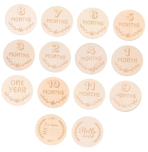 FONDOTIN 14 pièces Cartes Mensuelles pour Accessoires Photo de Jalons Décorations pour Nourrissons pour Capturer Moments Inoubliables