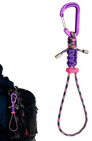 Lanière paracorde pour sac à dos avec et sifflet – Pour femme – Pour bouteille d'eau, camping, sac à dos, sports de plein air, randonnée, trekking, escalade, Lacté., Refer to description