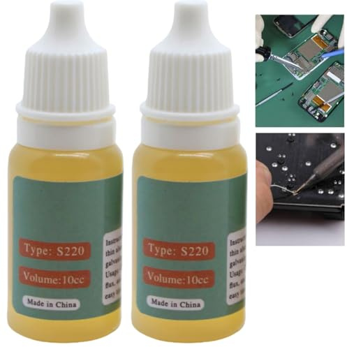 2PCS Soldering Flux Drops,Soldering Flux Liquid,Stainle-ss Ste-el & Aluminum Welding Flux,Rosin Solder Flux Paste for Electronics, Electrical Repair & Welding Supplies,Aluminum Welding Fluid,10ml