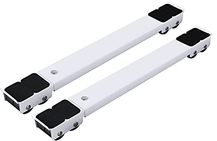 Kraftiga utdragbara apparatrullar med hjul, möbeldockstativ för tvättmaskin torktumlare, paket med 2