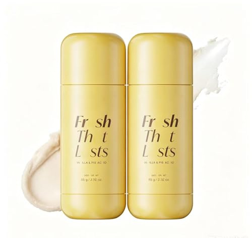Desodorante, barra perfumada de vainilla y pistacho, cuidado de las axilas, aspecto tonificado, sensación de frescor, protección contra el olor durante todo el día para mujeres y hombres,2pcs