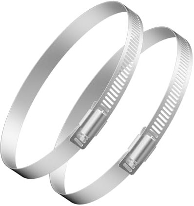 Hon&Guan Colliers de serrage pour conduits de ventilation en acier inoxydable 100mm
