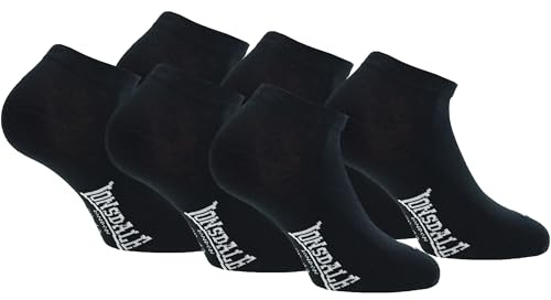 Lonsdale 6 Paia Calzini Corti Uomo Donna - Calzini Sportivi Sneaker - Lunghezza Caviglia - Cotone Traspirante