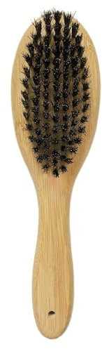 Patina Haustier-Pflegebürste, natürliche Bambus-Borsten, Bürste für mattierte Kurz- und Langhaare, Hunde und Katzen, sanfte und einfache Fellpflege, Massage