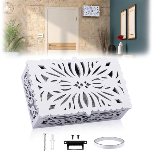 Solo caja de timbre para timbre de puerta, placa de cubierta de timbre de madera dentro de la casa, cubierta decorativa de timbre de puerta para interiores y exteriores, fácil de instalar
