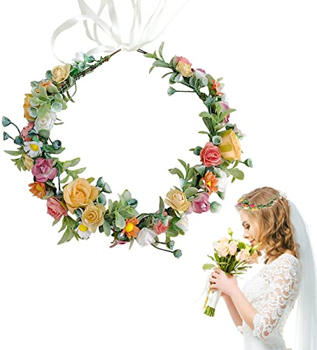 Blumenkrone Blumenkranz, Künstliche Blumen Krone, Rose Blumen Krone, Benutzt für Braut Kopfschmuck, Girlanden-Party, Foto Requisiten