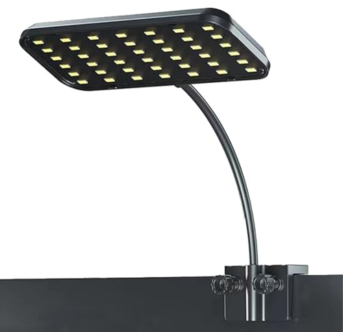 92RA LED Aquarium Beleuchtung，360° Beleuchtung ，Led Lampe Aquarium Licht，Energiesparende und beschlaghemmende Gläser，Dimmbare Wasserdicht Aquarium Licht für Wasserpflanzen und Fische (13W)