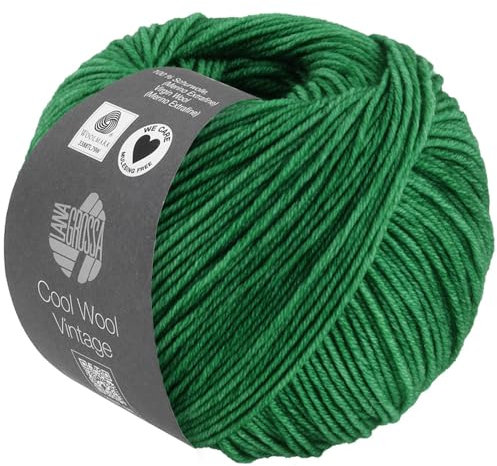 LANA GROSSA Cool Wool Vintage | Merinoklassiker mit Ton-in-Ton Farbeffekt | Handstrickgarn aus 100% Schurwolle (Merino extrafein) | 50g Wolle zum Stricken & Häkeln | 160m Garn FB 7380