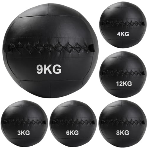 NORTHERN Fitness Medicine Wall Ball No Bounce Weights Medicine Balls Heavy Duty Rubber Power Strength Cross Training Gym Home Workout Equipment Exercises Bootcamp Boxing 3KG, 4KG, 5KG, 6KG, 9KG, 12KG