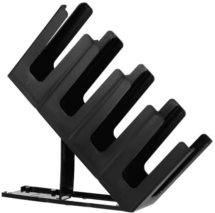 sourcing map Cup and Lid Holder Paper Coffee Cup Dispenser Organizer with 4 Compartment for Coffee Station Bar Restaurant Kitchen Counter, Black