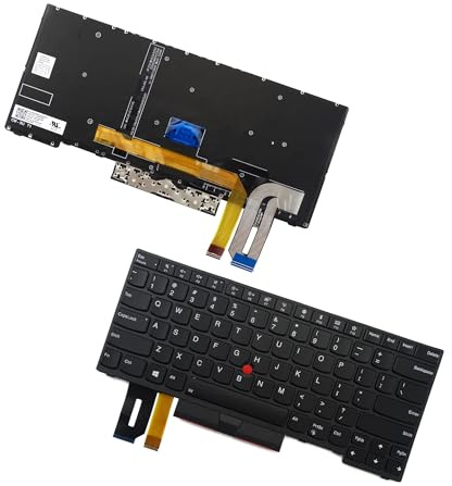 Table-King Teclado de Repuesto con retroiluminación para Lenovo Thinkpad E480 E485 T480S T490 T495 L380 L390 L480 E490 E495 R480 R490 S2 3rd Gen S2 4th (US)