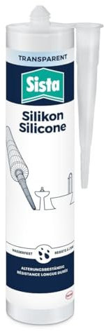 Sanitär Silikon für Innen Transparent Bad und Küche - Schimmelressistent - UV und Witterungsbeständig - Perfekt für Badewannen, Waschbecken Toiletten (1 x 280ml)