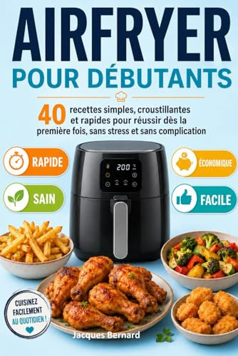 Airfryer pour débutants: 40 recettes simples, croustillantes et rapides pour réussir dès la première fois, sans stress et sans complication