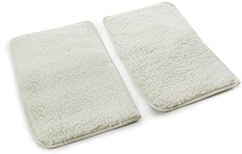 Sherpa Replacement Liners for Travel Pet Carriers - Soft Absorbent Cat & Dog Kennel Pad with Waterproof Backing, Machine Washable Crate Pads, 19x12.25in - 2 Pack, White, Large