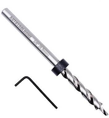 AUTOTOOLHOME 3/8 drill bit with Depth Stop Collar 6.5 Length Replacement Twist Step for Manual pocket hole Jig Master System