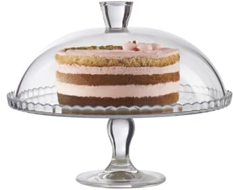 Pasabahce Patisserie 95200 - Tortenplatte mit Fuß und Haube, Glas
