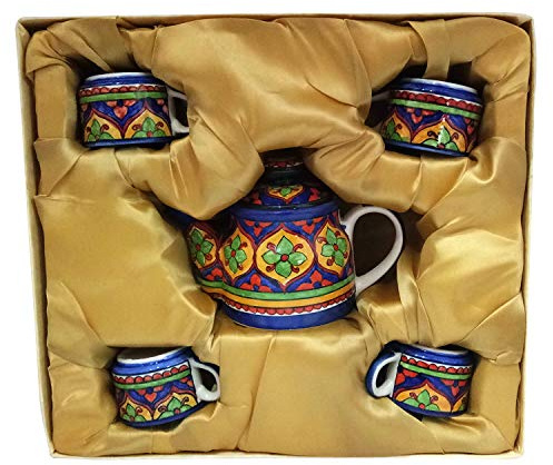 India Meets India Christmas Festive Spacial Gift Pack of Handmade Kettle & Cups | Kitchen | Crockery