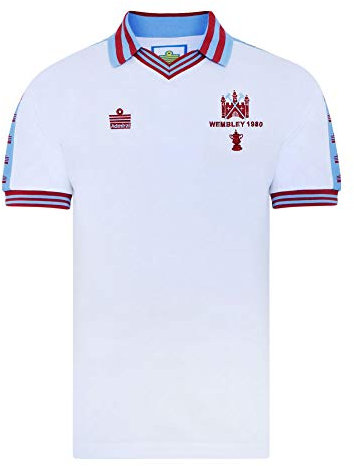 Score Draw West Ham United 1980 FA Cup Final Admiral Shirt White XXX-Large Cotton