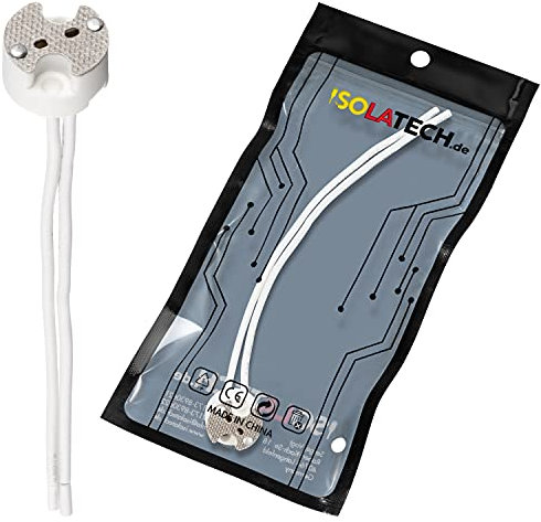 ISOLATECH 1pc casquillo universal de cerámica para MR16 y GU5.3 base LED bombillas de ahorro de energía (max.250V/2A) hogar iluminación empotrado techo cocina baño resistente al calor