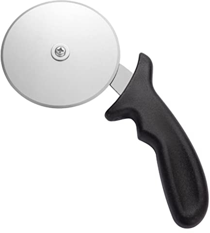 Binnan Cortador de Pizza, Corta Pizzas Profesional, Cortador de Pizza con Rueda de Acero Inoxidable (Negro)