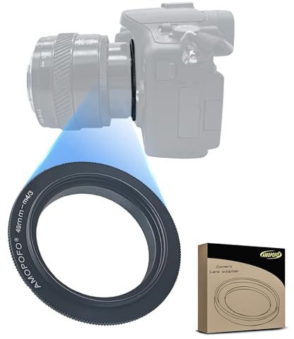 49mm to m4/3 Macro Lens Reverse Ring Compatible with G1 G2 G3 G5 G9 GH1GF2 GF3 GF5 GF6 GF7 GF8 GM5 GX1 GX2 GX7 G90 G91 Camera,with 49mm Filter Thread Lens.Macro Shoot(49mm-m4/3)