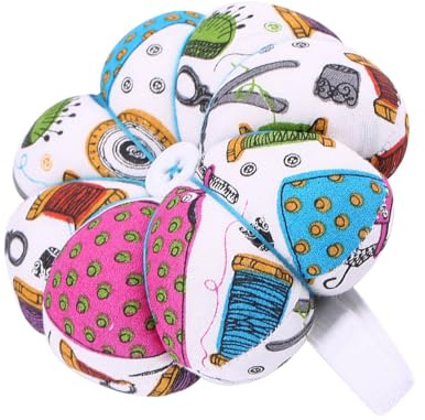Tomotato Coussin à épingles de Poignet Citrouille, Coussin à épingles à Coudre Portable avec Sangle élastique pour Aiguilles à Coudre en Tissu pour travaux manuels et Couture Nomade