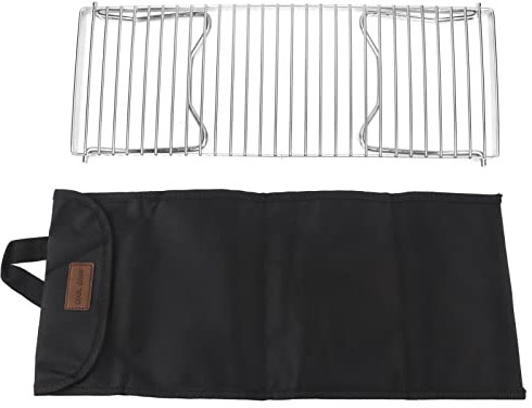 Rejilla De Rejilla De Cocina Portátil De 17.3 Pulgadas, Parrilla De Barbacoa, Parrilla Plegable De Acero Inoxidable, Juego De Parrillas De Barbacoa Multifunción Con Soporte Para Pinchos Horneados, Bol