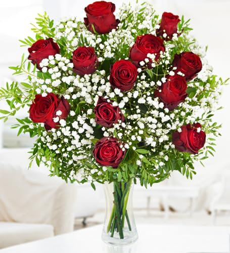 Flores de Amor - Ramo de flores – Regalo de Flores Frescas para Cumpleaños o Día de la Madre – Arreglo de Lujo con Entrega al Día Siguiente – Sorpresa Elegante para Ella