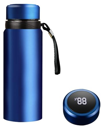 Botellas de agua inteligentes de 32 onzas con pantalla digital de temperatura, infusor de café, té, taza térmica LED, doble pared, aislada al vacío, termo de acero inoxidable, a prueba de fugas, taza