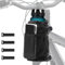 APKOL Flaschenhalter Fahrrad Ohne Schrauben, Getränkehalter Fahrrad, Trinkflaschenhalter Fahrrad, Fahrradflaschenhalterung mit Schultergurt,Wasserflasche Tasche für Kinderwagen, MTB, Rollstuhl,Schwarz
