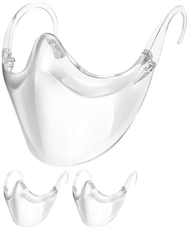 Stgbcst Gafas protectoras de seguridad transparentes para la cara, protección facial, máscara transparente transpirable, visible, reutilizable (paquete de 2)