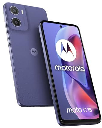 Motorola moto e15 16,9 cm [6.67] Doppia SIM Android 14 Go edition 4G USB tipo-C 2 GB 64 GB 5200 mAh Lavanda (MOTOROLA E15 64GB LAVENDER)
