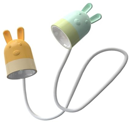 Led Neck Läslampa,Boklampa för läsning i sängen,Tecknad halsnatt med kanindesign - Halslampa för läsning, varaktig uppladdningsbar lampa, hopfällbar boklampa, för läsning, camping