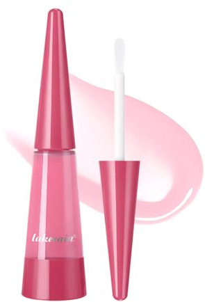 Plumping Lip Gloss, High-Shine Hydrating Lip Plumper with Lip Tint Finish, Waterproof Long-Lasting Moisturising Gloss for Fuller-Looking Lips (#5 Soft Pink)