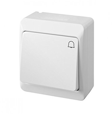 Pulsador estanco IP65, botón de acción rápida, resistente al agua, ideal para aplicaciones exteriores y entornos industriales.