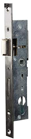 Bricard 1648 Serrure à encastrer pour Porte d’Entrée ou de Service en PVC, menuiserie métallique. Entraxe 70 mm, Axe 21 mm, Argent